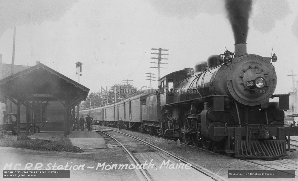 Postcard: Maine Central Railroad Station - Monmouth, Maine